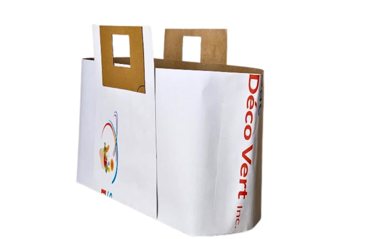 Sac en papier avec design elegant pour les courses