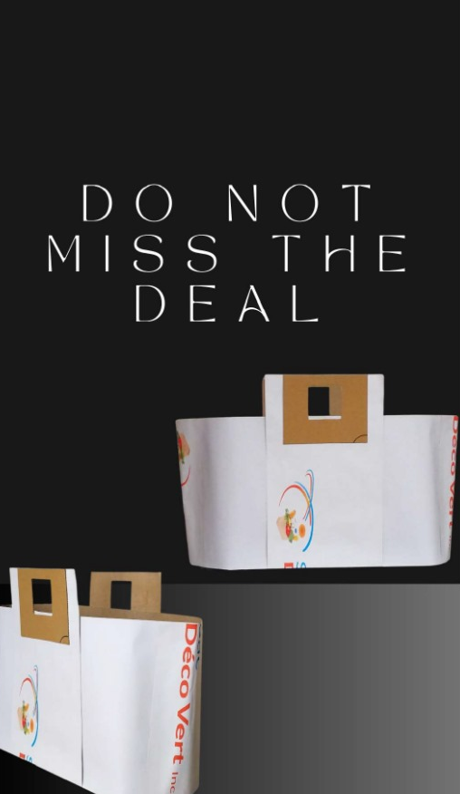 Sac en papier avec design elegant pour les courses